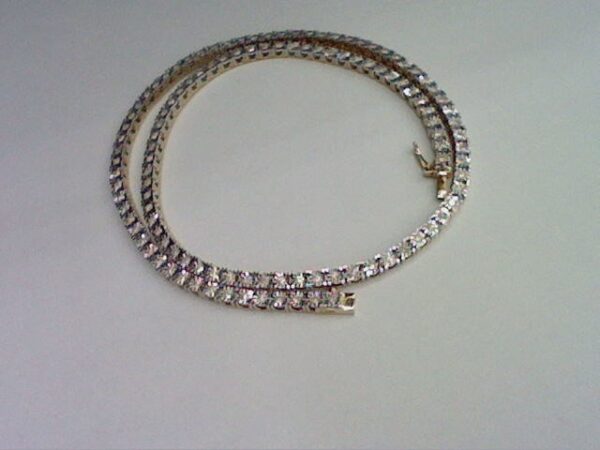 10KT 2.29CT D- NECKLACE "FOUR PRONGS FANUC"