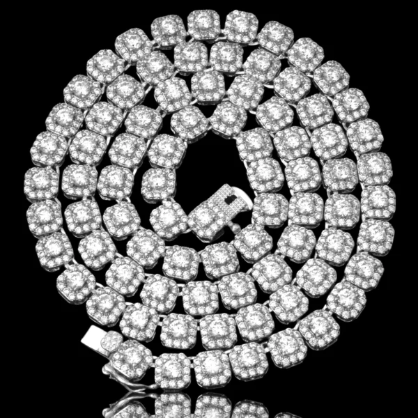SEER 925 SILVER MOISSANITE 6MM CHAIN