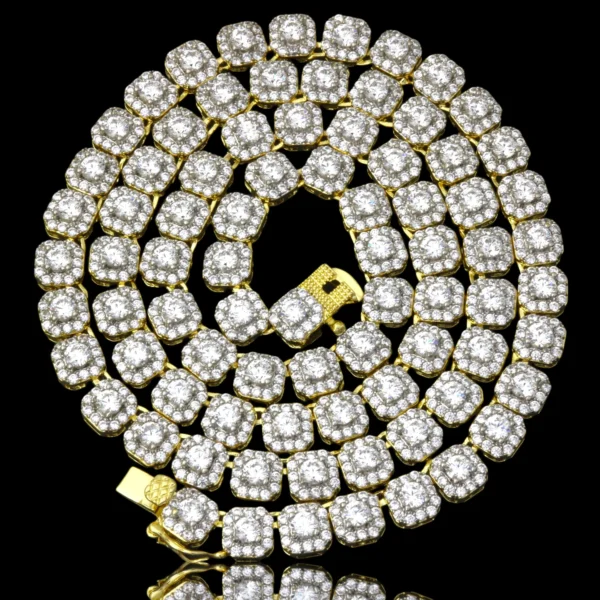 SEER 925 SILVER MOISSANITE 6MM CHAIN