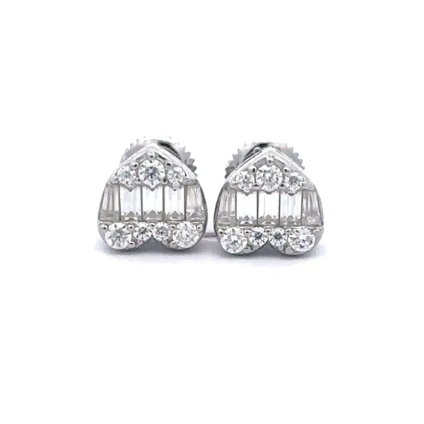 NOVAE 0.74 CTW 925 RHODIUM 925 SILVER MOISSANITE ICED OUT EARRING