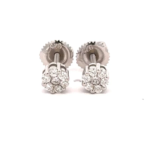 BRINOR 0.23 CTW 925 SILVER RHODIUM MOISSANITE ICED OUT EARRING